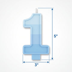 Boys' 1st Birthday Gradient Number Candle