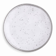 Elegant Silver Melamine Lunch Plate - 8.35"