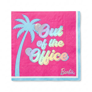 Barbie Dream Party "Out of the Office" Beverage Napkins - 16 Pack - 5 In. X 5 In.
