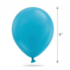 Caribbean Blue 9" Latex Balloons - Pack of 20