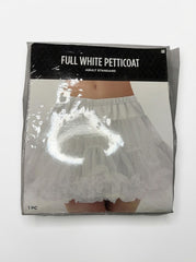 Elegant White Tulle Petticoat Skirt for Adults - One Size