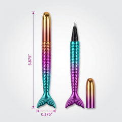 Shimmering Mermaid Tail Pens - Ombre 8-Pack Party Favors