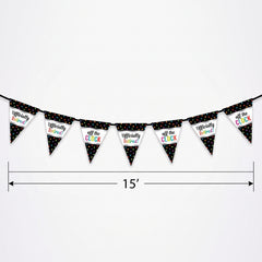 "Off The Clock" Retirement Pennant Banner, 15-ft