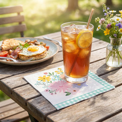 Springtime Blooms Beverage Napkins - 16 Pack - 5 In. X 5 In.