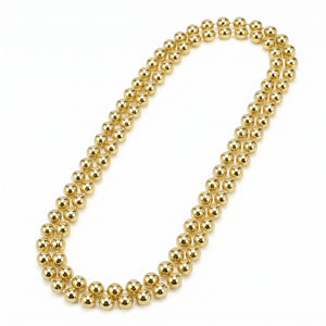 Gold Metallic Bead Necklace - 30" Team Spirit Accessory