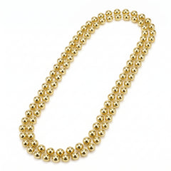 Gold Metallic Bead Necklace - 30" Team Spirit Accessory