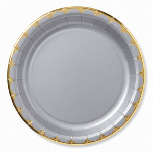 Elegant Silver 10" Paper Dinner Plates
