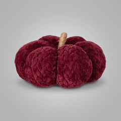 Cranberry Terry Herringbone Pumpkin Decoration - 7"