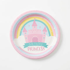 Princess Castle Birthday Dessert Plates - 6.75", 8-Pack