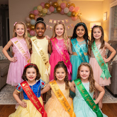 Disney Princess Birthday Sash Set - "Make Your Own Magic" Party Accessories