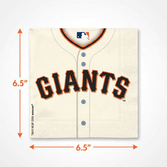 San Francisco Giants Game Day Lunch Napkins - 6.5 In. x 6.5 In., 36-Pack