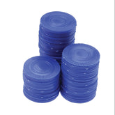 Blue Poker Chips/100 Per Pkg - 100 Count