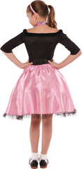 Girls' 1950s Miss Sock Hop Costume with Poodle Skirt & Accessories
