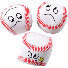 Baseball Face Kickballs - 12 Count