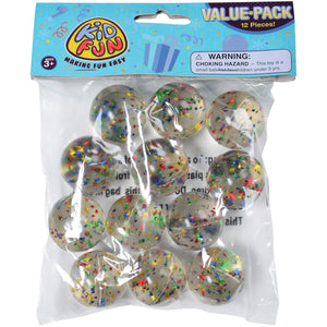 Glitter Balls W/Stars/35Mm - 12 Count