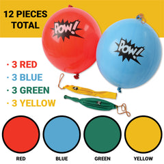 Superhero Punch Balls - 12 Count