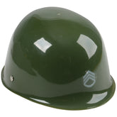 A green toy dress up army hat
