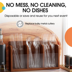 Unleashed - Heavy Duty Clear Plastic Forks | 50 Count