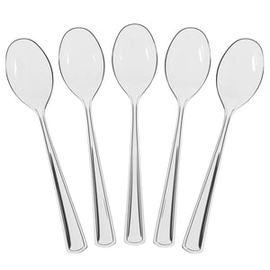 Clear Plastic Spoons | 25 Count