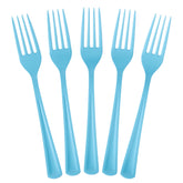 Unleashed - Heavy Duty Light Blue Plastic Forks | 50 Count