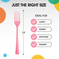 Pink Plastic Forks | 25 Count