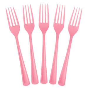 Pink Plastic Forks | 25 Count
