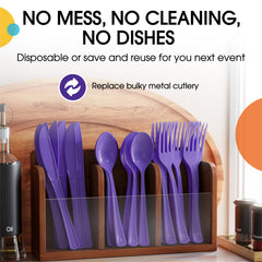 Unleashed - Heavy Duty Purple Plastic Forks | 50 Count