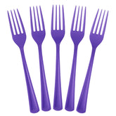 Heavy Duty Purple Plastic Forks | 50 Count