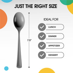 Silver Plastic Spoons | 25 Count