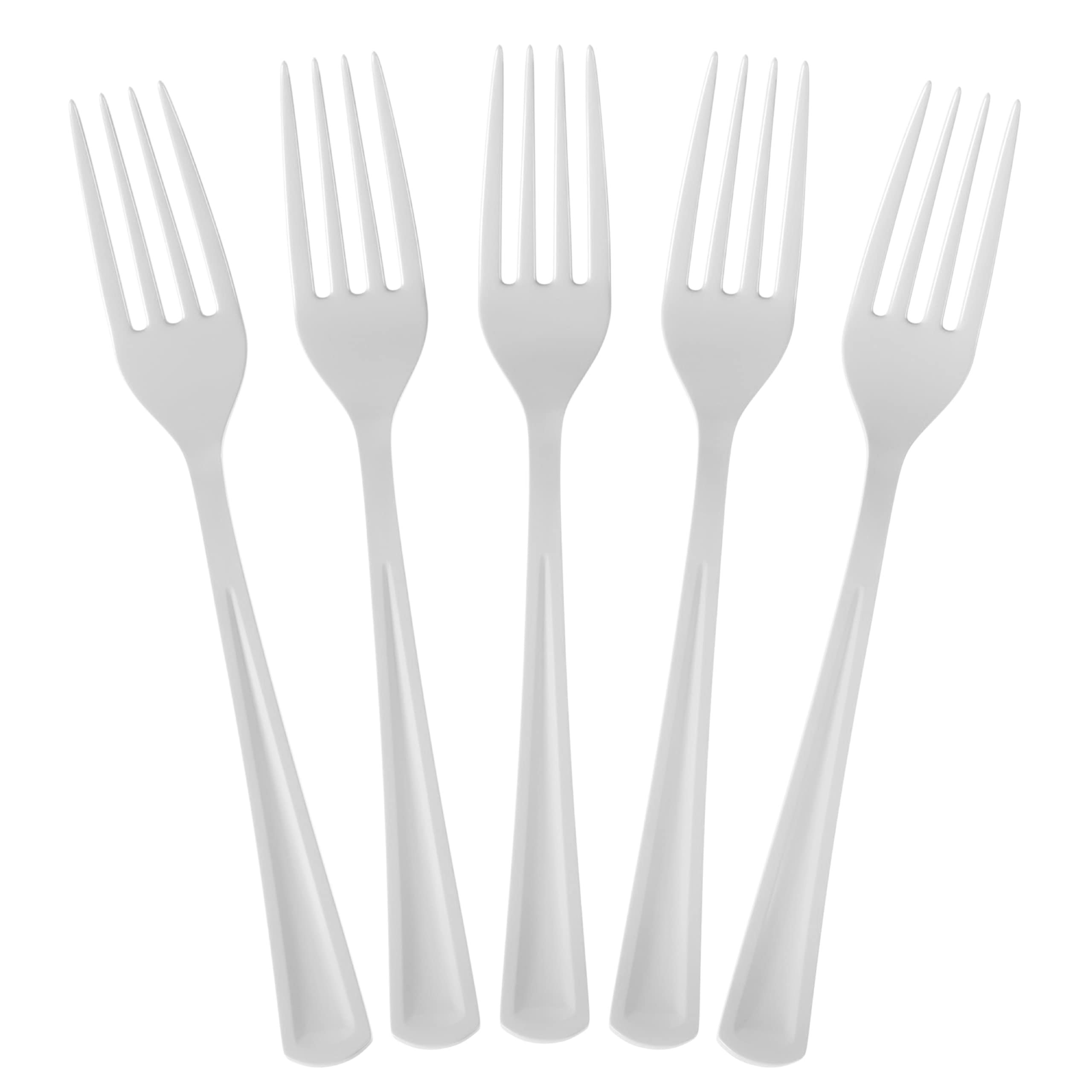 White Plastic Forks | 25 Count