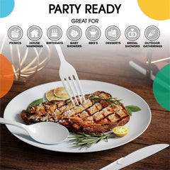 Heavy Duty White Plastic Spoons | Case of 1200