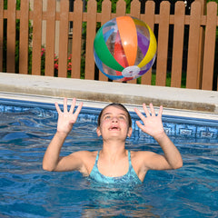 Rainbow Ball Inflates/16 In/12 In Di - 12 Count