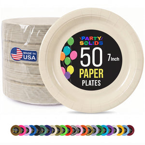 7 in. Ivory Paper Plates | 50 Ct.