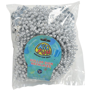 Dollar Sign Necklaces - 12 Count