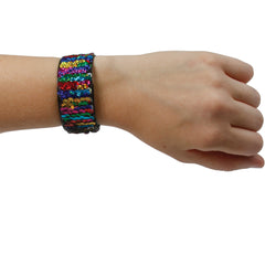 Rainbow Sequin Slap Bracelet/24 Per Disp - 24 Count