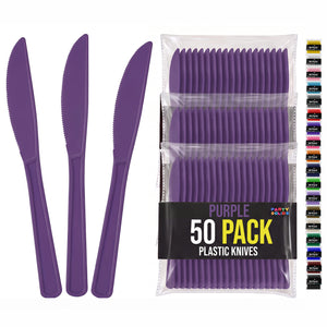 Heavy Duty Purple Plastic Knives | 7.75 in. | 50 Count