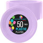 7 In. Lavender Plastic Plates | 50 Count