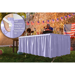 Lavender Plastic Table Skirt - 168 in. x 29 in. | Case of 48