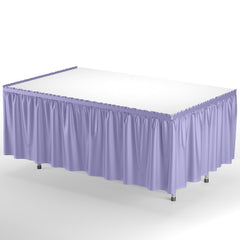 Lavender Plastic Table Skirt