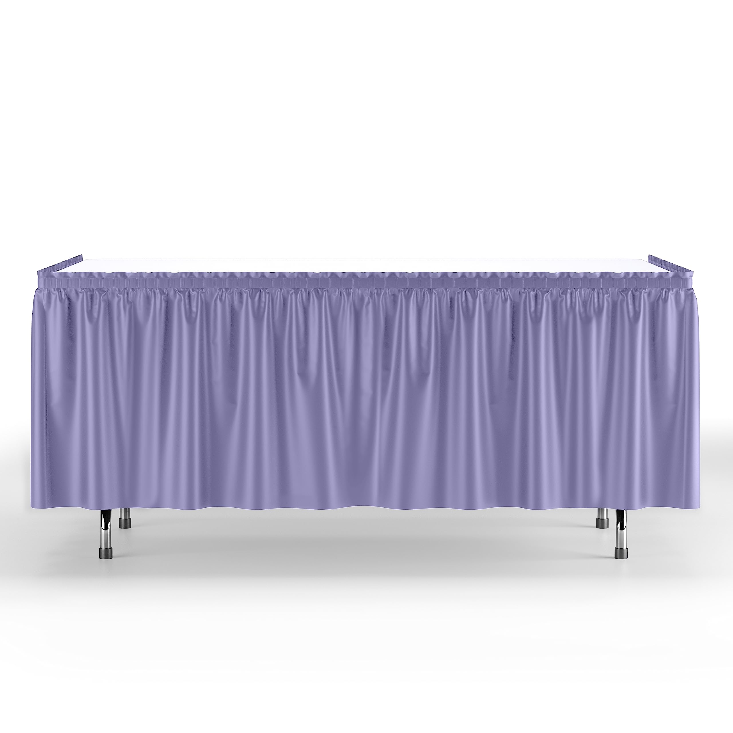 Lavender Plastic Table Skirt