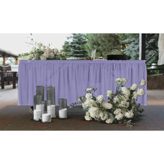 Lavender Plastic Table Skirt