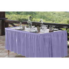 Lavender Plastic Table Skirt - 168 in. x 29 in. | Case of 48