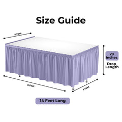 Lavender Plastic Table Skirt - 168 in. x 29 in. | Case of 48
