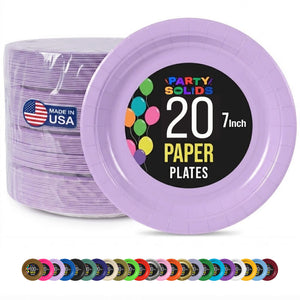 7 In. Lavender Paper Plates - 20 Ct.