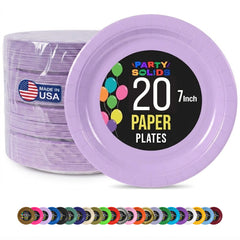 7 In. Lavender Paper Plates - 20 Ct.