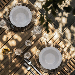 12 Oz. Clear/Silver Petal Bowls | 20 Count