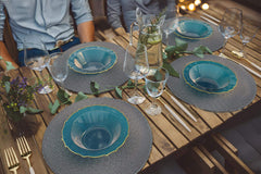 12 Oz. Peacock/Gold Petal Bowls | 120 Count