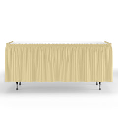 Light Yellow Plastic Table Skirt