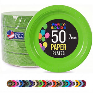 7 in. Lime Paper Plates | 50 Ct.
