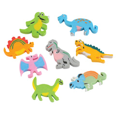 Dino Erasers - 12 Count